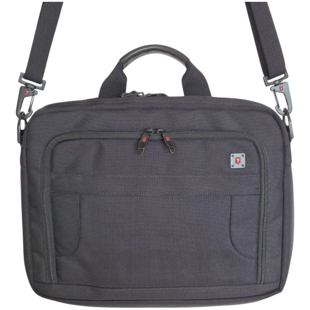 Swiss Army Business Gear Laptop Briefcase Web Recruit Victorinox Black NEW - Picture 15 of 16